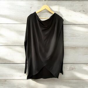 Athleta Draped Oversized Long-Sleeve Women's Top in Black! S/M